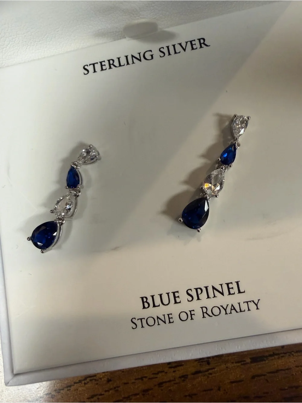 Macy's Sterling Silver Blue Spinel Drop Earrings